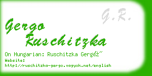 gergo ruschitzka business card